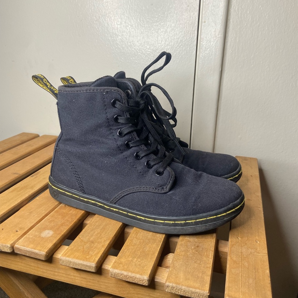 Dr. Martens Black Canvas Boots